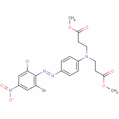 Methyl n-[4-[(2-bromo-6-chloro-4-nitrophenyl)azo]phenyl]-n-(3-methoxy-3-oxopropyl)-beta-alaninate Structure,59709-38-5Structure