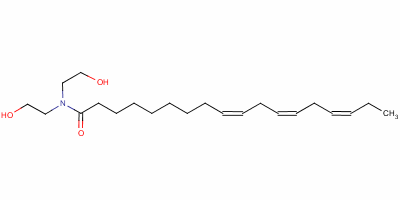 (9Z,12Z,15Z)-N,N-二(2-羟基乙基)-9,12,15-十八碳三烯酰胺结构式_59846-11-6结构式