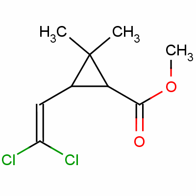 顺式-3-(2,2-二氯乙烯基)-2,2-二甲基环丙烷羧酸甲酯结构式_59897-93-7结构式