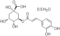 绿原酸半水合物结构式_6001-76-9结构式