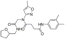 (9ci)-n-(3,4-二甲基苯基)-n-(5-甲基-3-异噁唑基)-n-[2-氧代-2-[[(四氢-2-呋喃)甲基]氨基]乙基]-丁烷二酰胺结构式_602322-26-9结构式