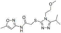 (9ci)-2-[[4-(2-甲氧基乙基)-5-(1-甲基乙基)-4H-1,2,4-噻唑-3-基]硫代]-n-(5-甲基-3-异噁唑基)-乙酰胺结构式_603072-78-2结构式