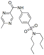 (9CI)-N-[4-[(二丁基氨基)磺酰基]苯基]-5-甲基-吡嗪羧酰胺结构式_603945-79-5结构式