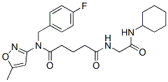(9ci)-n-[2-(环己基氨基)-2-氧代乙基]-n-[(4-氟苯基)甲基]-n-(5-甲基-3-异噁唑基)-戊烷二酰胺结构式_603945-81-9结构式
