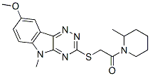 (9ci)-1-[[(8-甲氧基-5-甲基-5H-1,2,4-噻嗪并[5,6-b]吲哚-3-基)硫代]乙酰基]-2-甲基-哌啶结构式_603947-60-0结构式