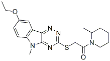 (9ci)-1-[[(8-乙氧基-5-甲基-5H-1,2,4-噻嗪并[5,6-b]吲哚-3-基)硫代]乙酰基]-2-甲基-哌啶结构式_603947-81-5结构式