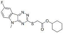 (9ci)-[(8-氟-5-甲基-5H-1,2,4-噻嗪并[5,6-b]吲哚-3-基)硫代]-乙酸结构式_603948-13-6结构式