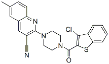 (9ci)-1-[(3-氯苯并[b]噻吩-2-基)羰基]-4-(3-氰基-6-甲基-2-喹啉)-哌嗪结构式_603975-42-4结构式