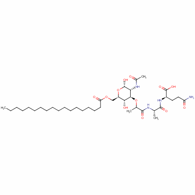 N-乙酰基胞壁酰-L-丙氨酰-6-O-硬脂酰-D-异谷氨酰胺结构式_60398-08-5结构式