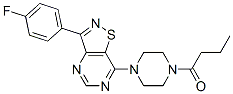 (9ci)-1-[3-(4-氟苯基)异噻唑并[4,5-d]嘧啶-7-基]-4-(1-氧代丁基)-哌嗪结构式_604741-36-8结构式