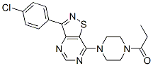 (9ci)-1-[3-(4-氯苯基)异噻唑并[4,5-d]嘧啶-7-基]-4-(1-氧代丙基)-哌嗪结构式_604741-56-2结构式