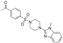 (9ci)-1-[(4-乙酰基苯基)磺酰基]-4-(1-甲基-1H-苯并咪唑-2-基)-哌嗪结构式_604741-62-0结构式