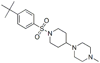 (9ci)-1-[[4-(1,1-二甲基乙基)苯基]磺酰基]-4-(4-甲基-1-哌嗪)-哌啶结构式_604762-12-1结构式