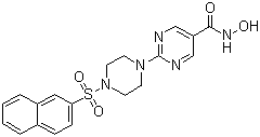 N-羟基-2-[4-(2-萘磺酰基)-1-哌嗪]-5-嘧啶羧酰胺结构式_604769-01-9结构式