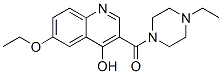 (9ci)-1-[(6-乙氧基-4-羟基-3-喹啉)羰基]-4-乙基-哌嗪结构式_604773-05-9结构式