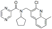 (9CI)-N-[(2-氯-8-甲基-3-喹啉)甲基]-N-环戊基-吡嗪羧酰胺结构式_604780-15-6结构式