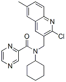 (9CI)-N-[(2-氯-6-甲基-3-喹啉)甲基]-N-环己基-吡嗪羧酰胺结构式_604780-80-5结构式