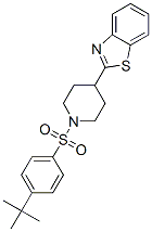 (9CI)-4-(2-苯并噻唑)-1-[[4-(1,1-二甲基乙基)苯基]磺酰基]-哌啶结构式_605628-92-0结构式