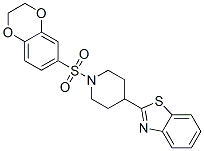 (9CI)-4-(2-苯并噻唑)-1-[(2,3-二氢-1,4-苯并二噁英-6-基)磺酰基]-哌啶结构式_606081-94-1结构式