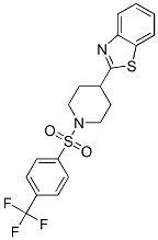 (9CI)-4-(2-苯并噻唑)-1-[[4-(三氟甲基)苯基]磺酰基]-哌啶结构式_606082-15-9结构式