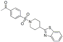 (9ci)-1-[(4-乙酰基苯基)磺酰基]-4-(2-苯并噻唑)-哌啶结构式_606082-27-3结构式