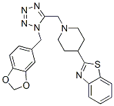 (9ci)-2-[1-[[1-(1,3-苯并二氧杂环戊烯-5-甲基)-1H-四唑-5-基]甲基]-4-哌啶基]-苯并噻唑结构式_606082-57-9结构式