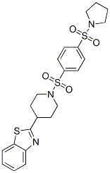 (9CI)-4-(2-苯并噻唑)-1-[[4-(1-吡咯烷磺酰基)苯基]磺酰基]-哌啶结构式_606082-81-9结构式