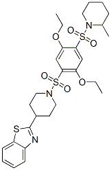 (9ci)-1-[[4-[[4-(2-苯并噻唑)-1-哌啶基]磺酰基]-2,5-二乙氧基苯基]磺酰基]-2-甲基-哌啶结构式_606083-07-2结构式