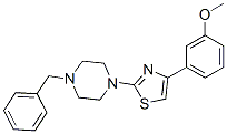 (9ci)-1-[4-(3-甲氧基苯基)-2-噻唑]-4-(苯基甲基)-哌嗪结构式_606087-86-9结构式