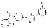(9ci)-1-(2-氟苯甲酰基)-4-[4-(3-甲氧基苯基)-2-噻唑]-哌嗪结构式_606087-87-0结构式