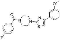 (9ci)-1-(4-氟苯甲酰基)-4-[4-(3-甲氧基苯基)-2-噻唑]-哌嗪结构式_606087-88-1结构式