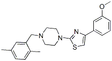 (9ci)-1-[(2,5-二甲基苯基)甲基]-4-[4-(3-甲氧基苯基)-2-噻唑]-哌嗪结构式_606087-90-5结构式