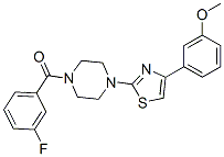 (9ci)-1-(3-氟苯甲酰基)-4-[4-(3-甲氧基苯基)-2-噻唑]-哌嗪结构式_606088-62-4结构式