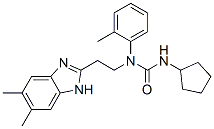 Urea, n-cyclopentyl-n-[2-(5,6-dimethyl-1h-benzimidazol-2-yl)ethyl]-n-(2-methylphenyl)- (9ci) Structure,606091-54-7Structure