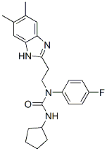 Urea, n-cyclopentyl-n-[2-(5,6-dimethyl-1h-benzimidazol-2-yl)ethyl]-n-(4-fluorophenyl)- (9ci) Structure,606091-55-8Structure