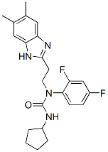 Urea, n-cyclopentyl-n-(2,4-difluorophenyl)-n-[2-(5,6-dimethyl-1h-benzimidazol-2-yl)ethyl]- (9ci) Structure,606091-58-1Structure