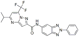 (9CI)-5-(1-甲基乙基)-N-(2-苯基-2H-苯并噻唑-5-基)-7-(三氟甲基)-吡唑并[1,5-a]嘧啶-2-羧酰胺结构式_606096-66-6结构式