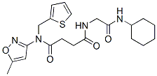(9ci)-n-[2-(环己基氨基)-2-氧代乙基]-n-(5-甲基-3-异噁唑基)-n-(2-噻吩甲基)-丁烷二酰胺结构式_606098-20-8结构式