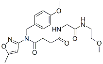 (9ci)-n-[2-[(2-甲氧基乙基)氨基]-2-氧代乙基]-n-[(4-甲氧基苯基)甲基]-n-(5-甲基-3-异噁唑基)-丁烷二酰胺结构式_606098-26-4结构式
