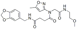(9ci)-n-(1,3-苯并二氧杂环戊烯l-5-甲基)-n-[2-[(2-甲氧基乙基)氨基]-2-氧代乙基]-n-(5-甲基-3-异噁唑基)-丁烷二酰胺结构式_606098-29-7结构式