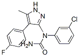 (9CI)-N-(3-氯苯基)-N-[4-(4-氟苯基)-5-甲基-1H-吡唑-3-基]-脲结构式_606102-08-3结构式