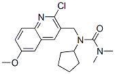 (9ci)-N-[(2-氯-6-甲氧基-3-喹啉)甲基]-N-环戊基-N,N-二甲基脲结构式_606102-61-8结构式