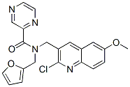 (9CI)-N-[(2-氯-6-甲氧基-3-喹啉)甲基]-N-(2-呋喃甲基)-吡嗪羧酰胺结构式_606102-93-6结构式