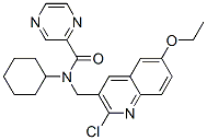 (9CI)-N-[(2-氯-6-乙氧基-3-喹啉)甲基]-N-环己基-吡嗪羧酰胺结构式_606103-42-8结构式