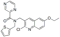 (9CI)-N-[(2-氯-6-乙氧基-3-喹啉)甲基]-N-(2-噻吩甲基)-吡嗪羧酰胺结构式_606103-68-8结构式