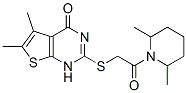 (9ci)-1-[[(1,4-二氢-5,6-二甲基-4-氧代噻吩并[2,3-d]嘧啶-2-基)硫代]乙酰基]-2,6-二甲基-哌啶结构式_606107-70-4结构式