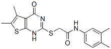 (9ci)-2-[(1,4-二氢-5,6-二甲基-4-氧代噻吩并[2,3-d]嘧啶-2-基)硫代]-n-(3,4-二甲基苯基)-乙酰胺结构式_606107-80-6结构式