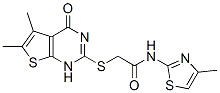 (9ci)-2-[(1,4-二氢-5,6-二甲基-4-氧代噻吩并[2,3-d]嘧啶-2-基)硫代]-n-(4-甲基-2-噻唑)-乙酰胺结构式_606108-36-5结构式