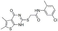 (9ci)-n-(5-氯-2-甲基苯基)-2-[(1,4-二氢-5,6-二甲基-4-氧代噻吩并[2,3-d]嘧啶-2-基)硫代]-乙酰胺结构式_606108-72-9结构式