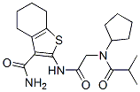 (9ci)-2-[[[环戊基(2-甲基-1-氧代丙基)氨基]乙酰基]氨基]-4,5,6,7-四氢-苯并[b]噻吩-3-羧酰胺结构式_606109-14-2结构式